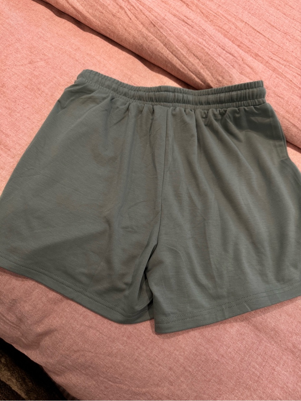 Sage Green Long Sleeve Women’s Relaxed Tee With Matching Shorts - Brand - Picture 7 of 9